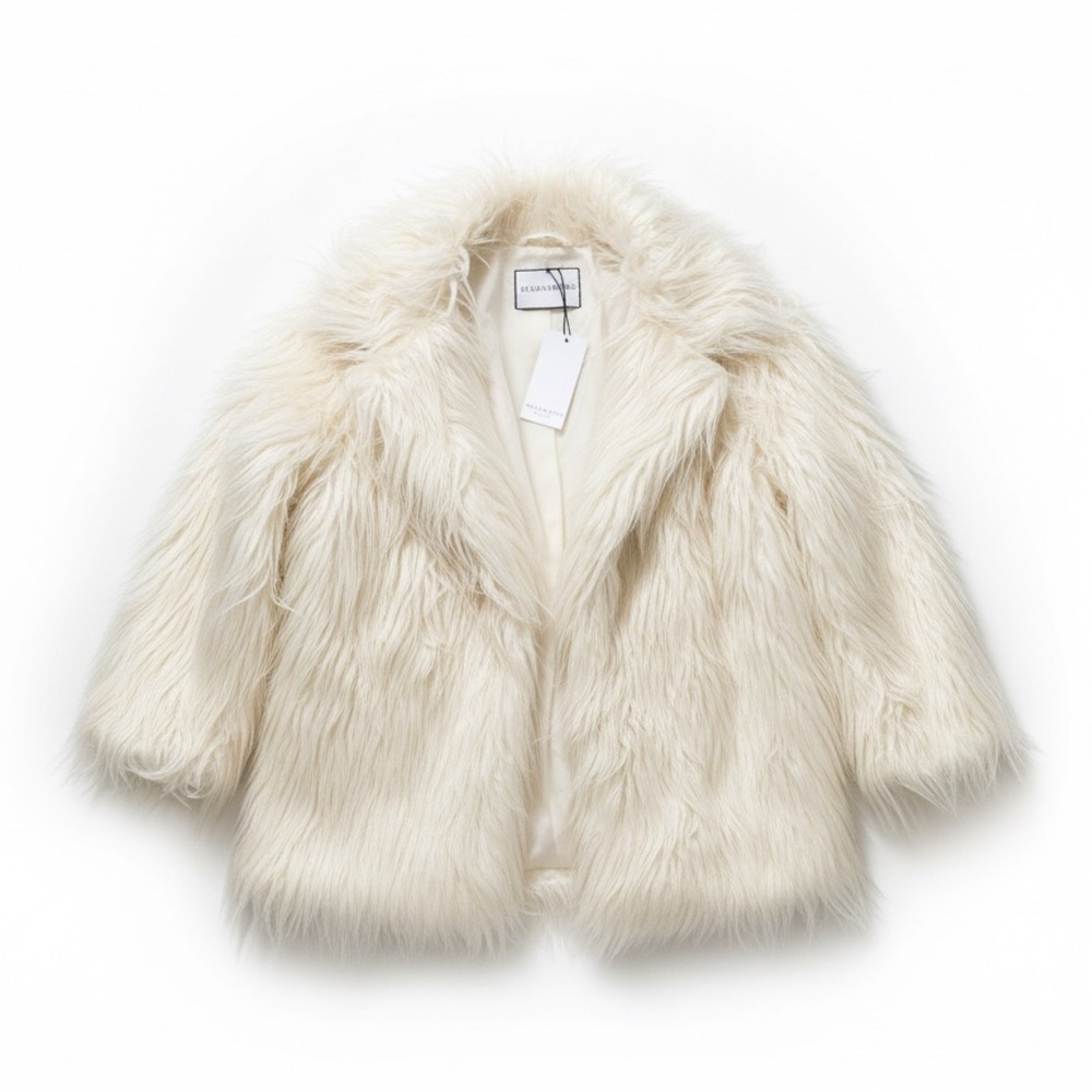 NWT Faux Fur Cream Jacket